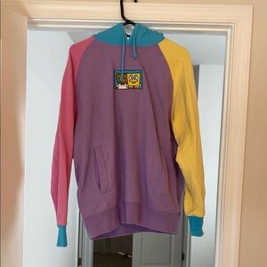 Teddy Fresh x SpongeBob color block Hoodie. Size M
